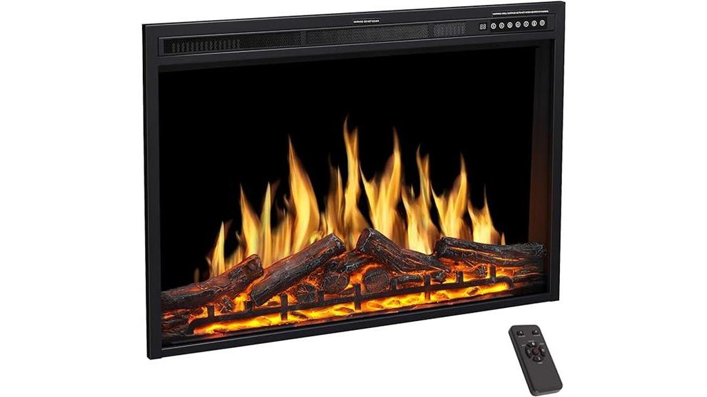 adjustable electric fireplace insert