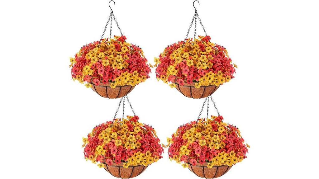 artificial hanging flowers decor