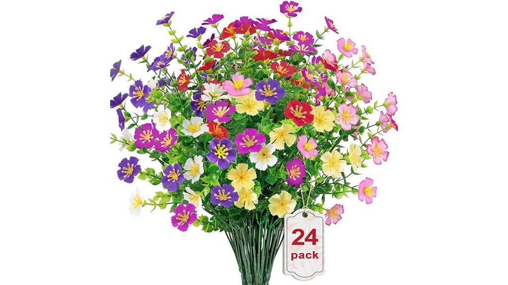 artificial outdoor flowers decoration