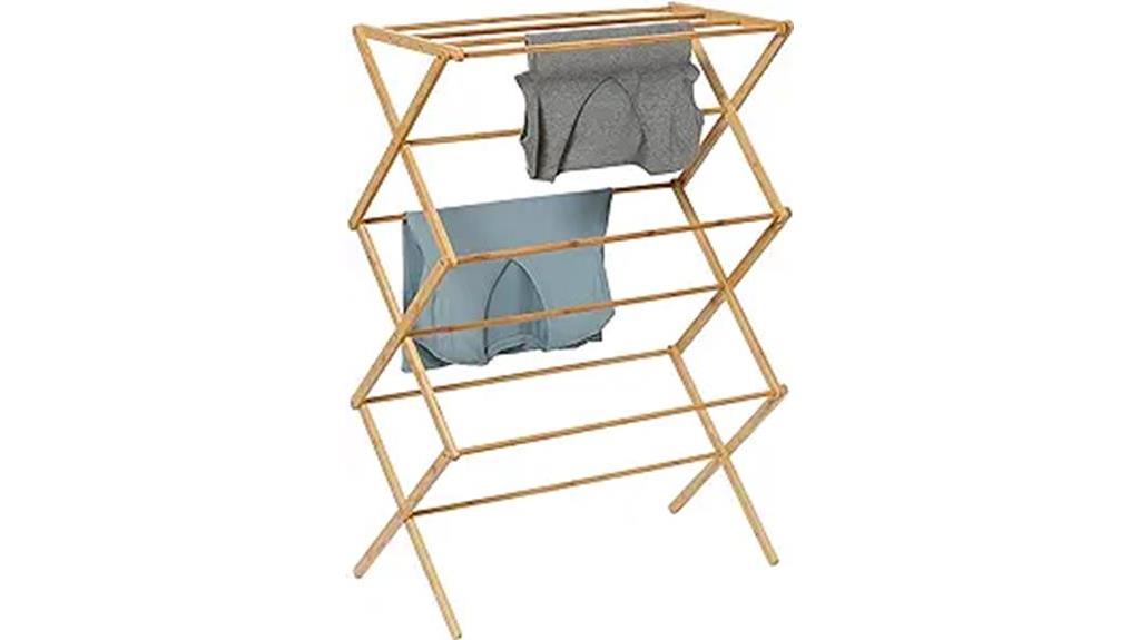 bamboo clothes drying rack