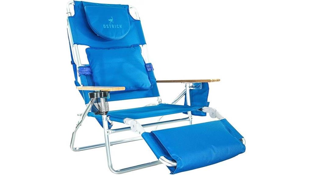 beach chair with face opening