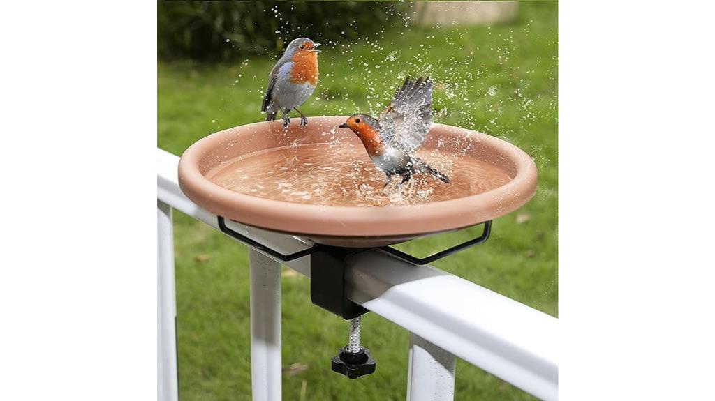 bird bath deck mounted bowl