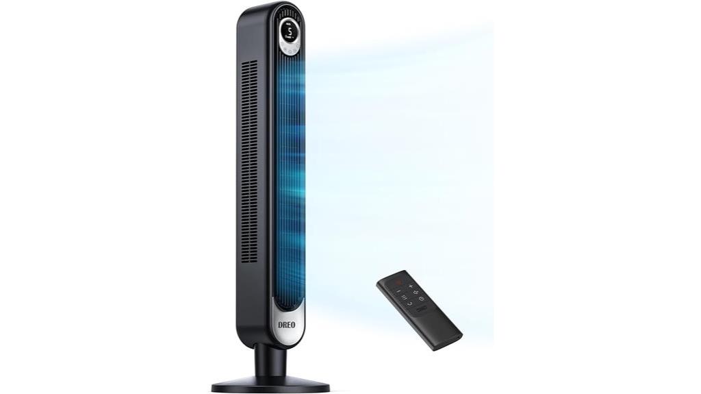 bladeless tower fan with remote