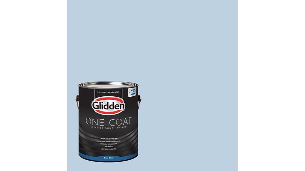 blue semi gloss paint gallon