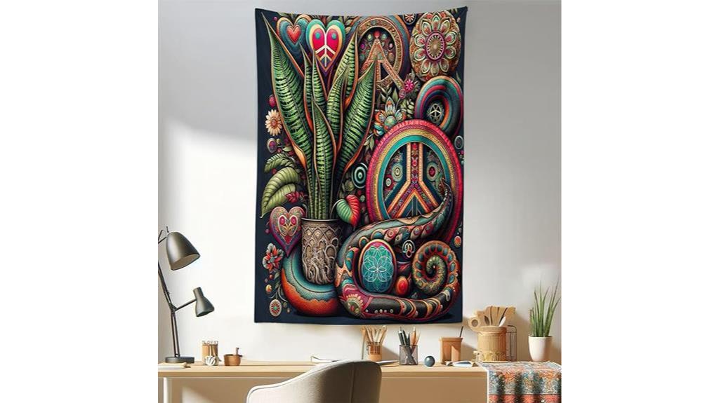bohemian peace tapestry decor