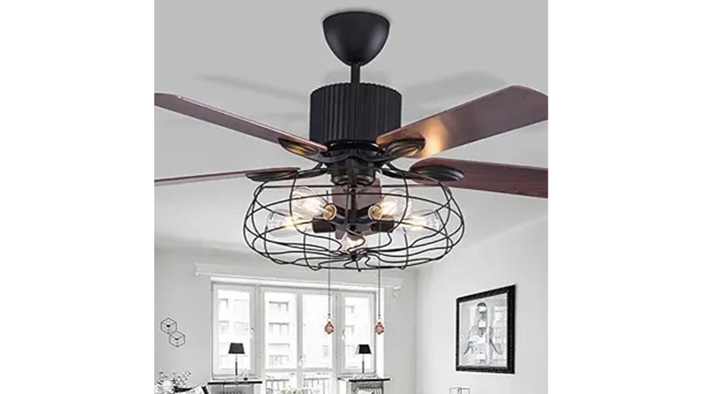 caged ceiling fan with remote