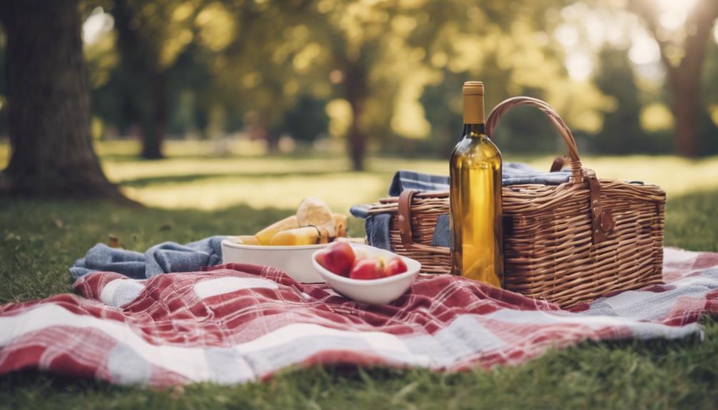 choosing a picnic blanket