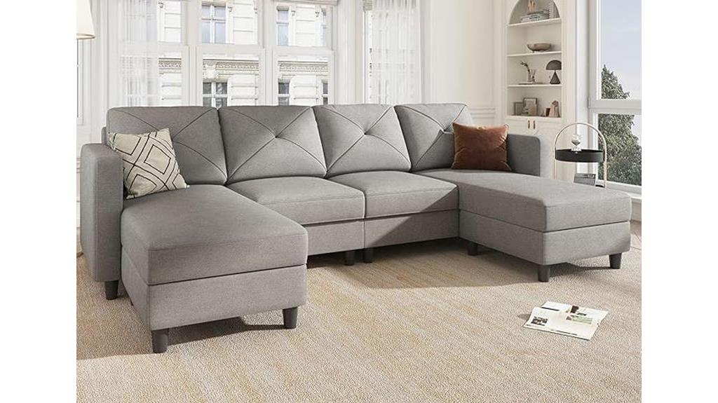 comfortable and spacious sectional