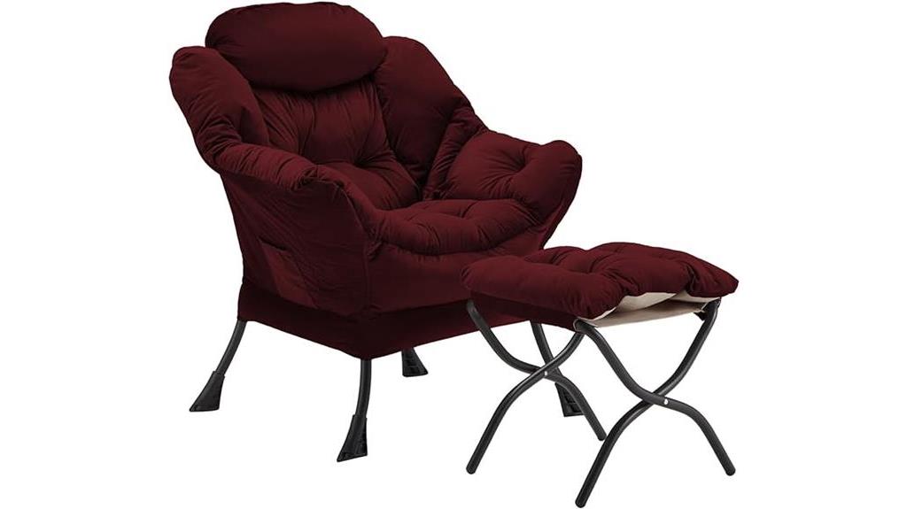 comfortable chair with ottoman