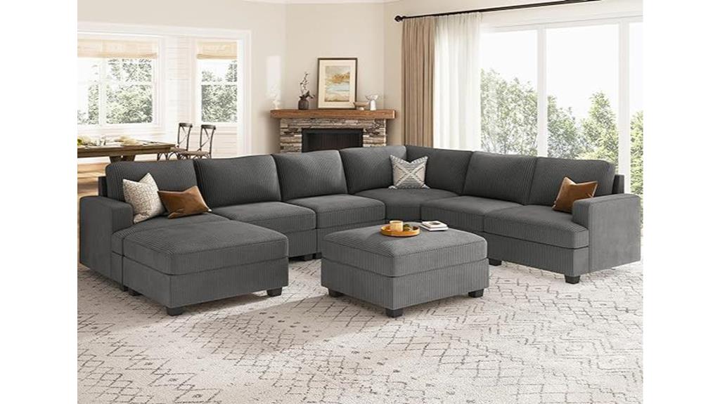 comfortable sectional couch set