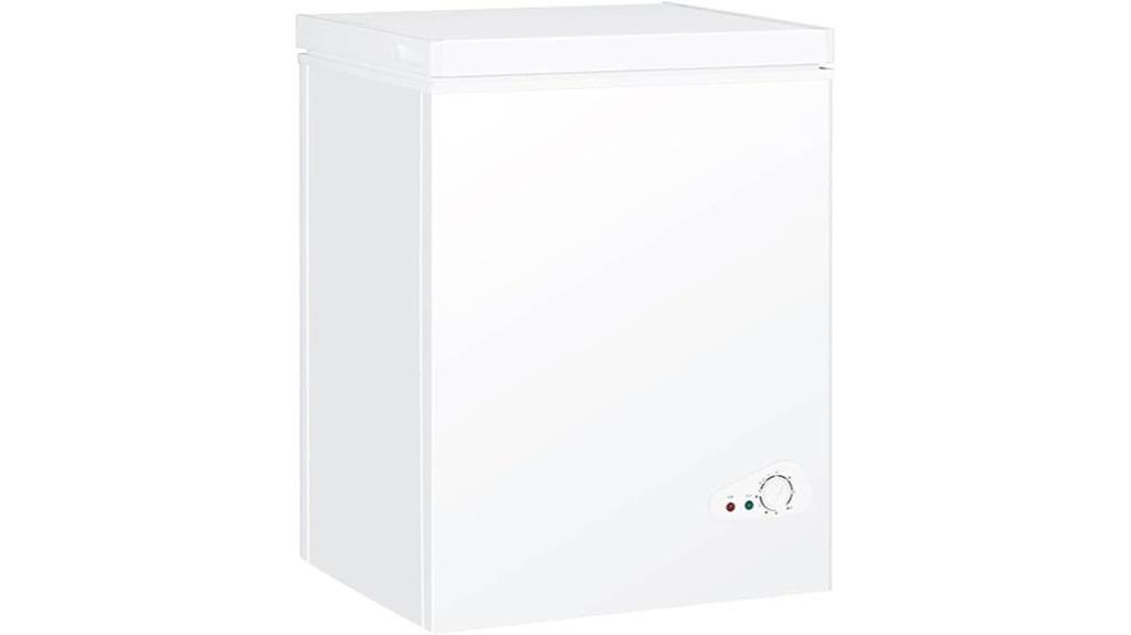 compact chest freezer features