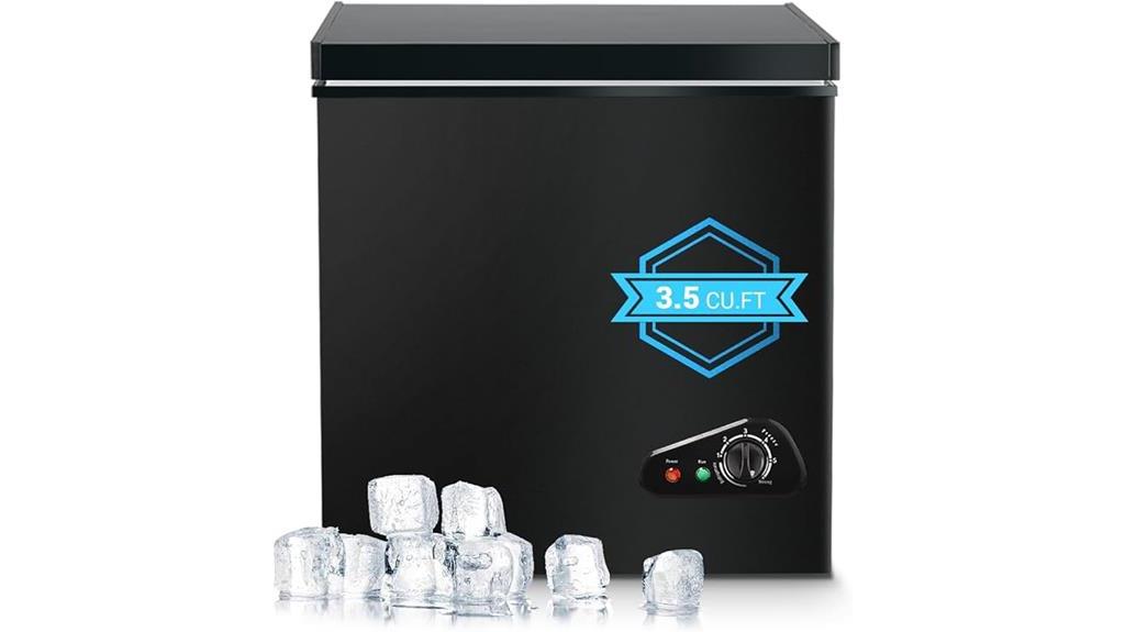 compact chest freezer with adjustable temperature