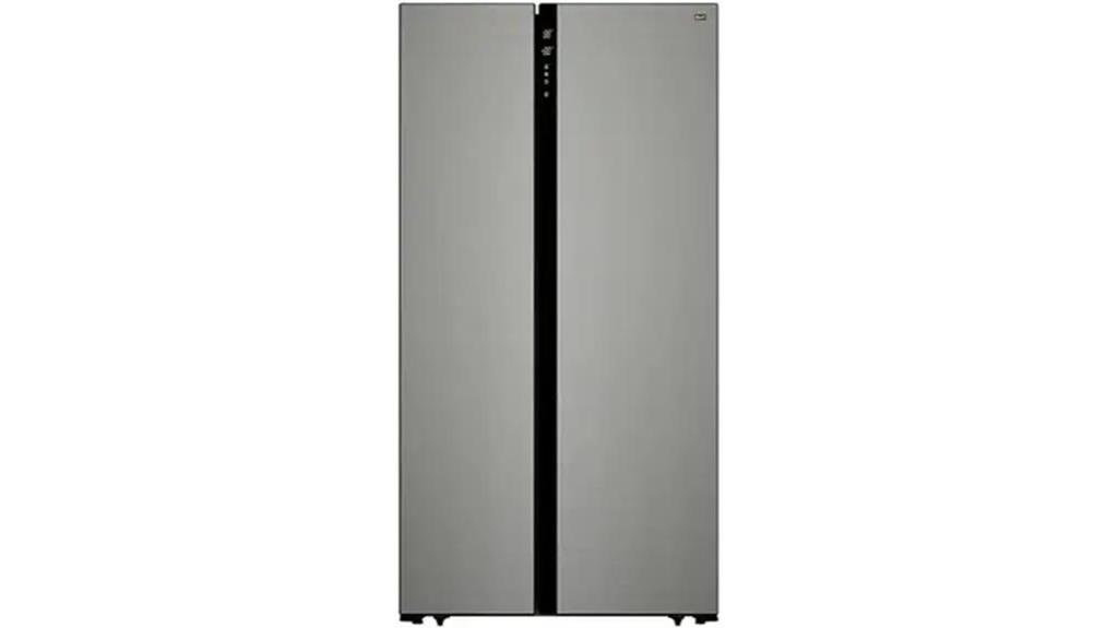 compact stainless steel fridge