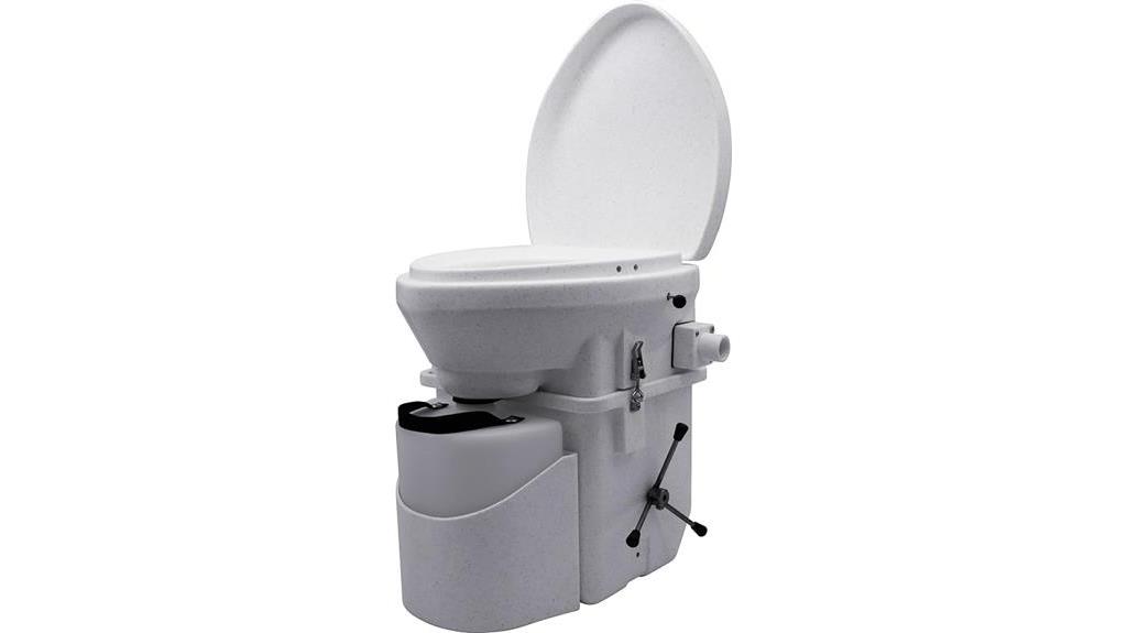 composting toilet with spider handle