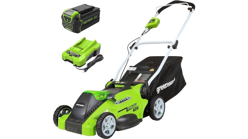 cordless lawn mower package