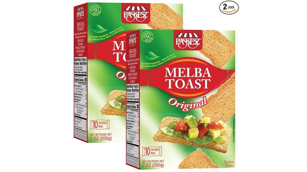 crunchy melba toast crackers