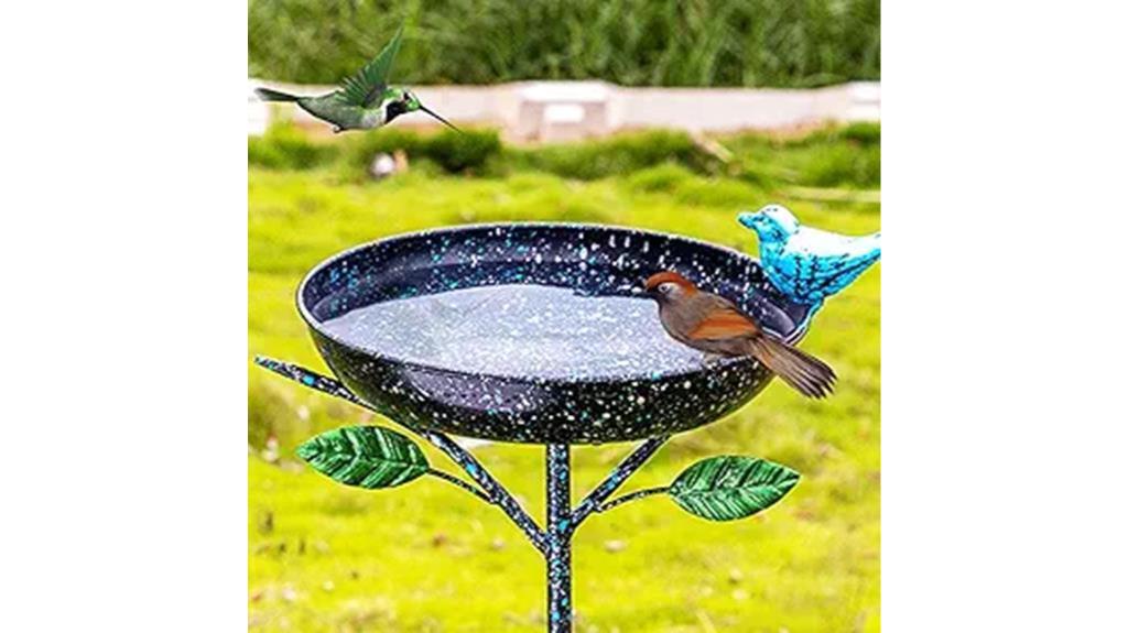 decorative metal bird bath