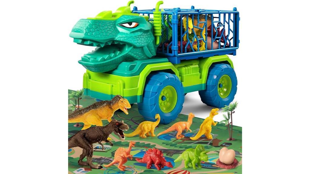 dinosaur truck toy set