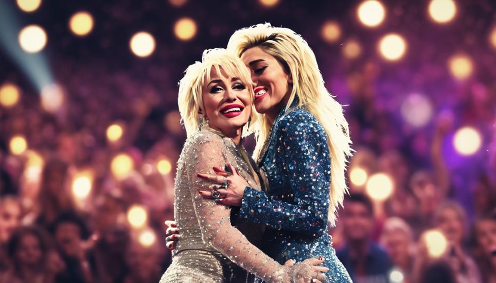 dolly and miley reunite