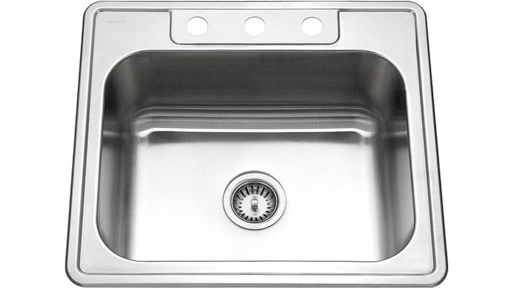 durable stainless steel sink