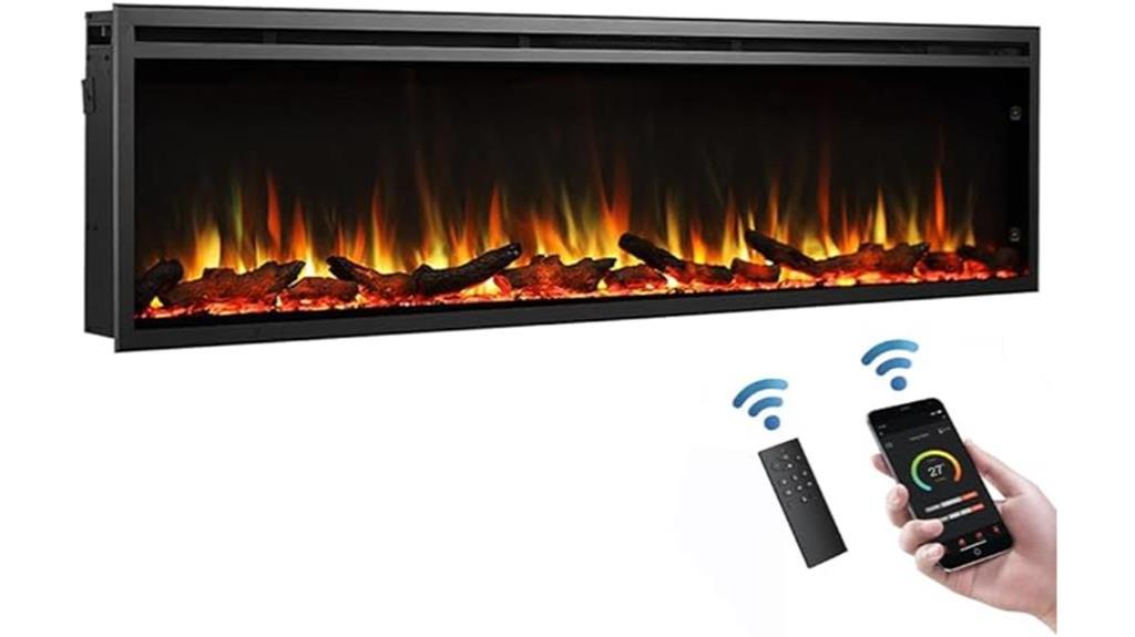 electric fireplace for walls