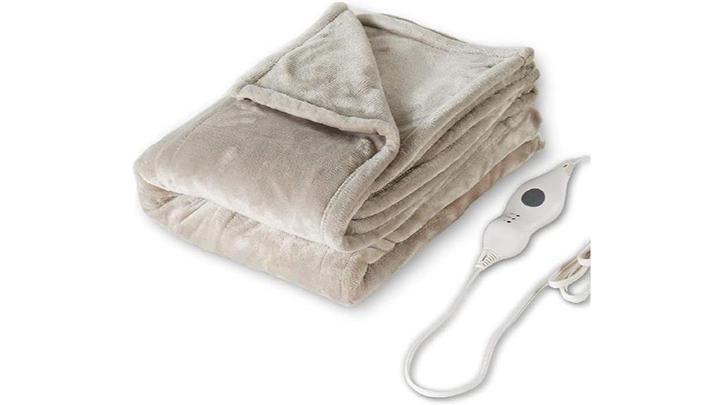 electric heated flannel throw
