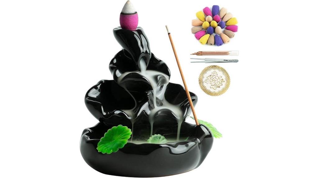 elegant ceramic incense set