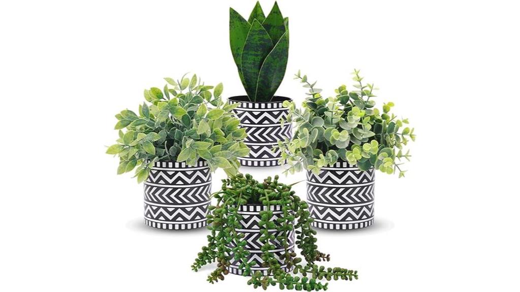 faux potted plants set