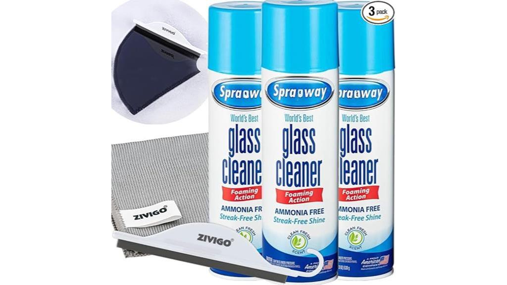foam action glass cleaner