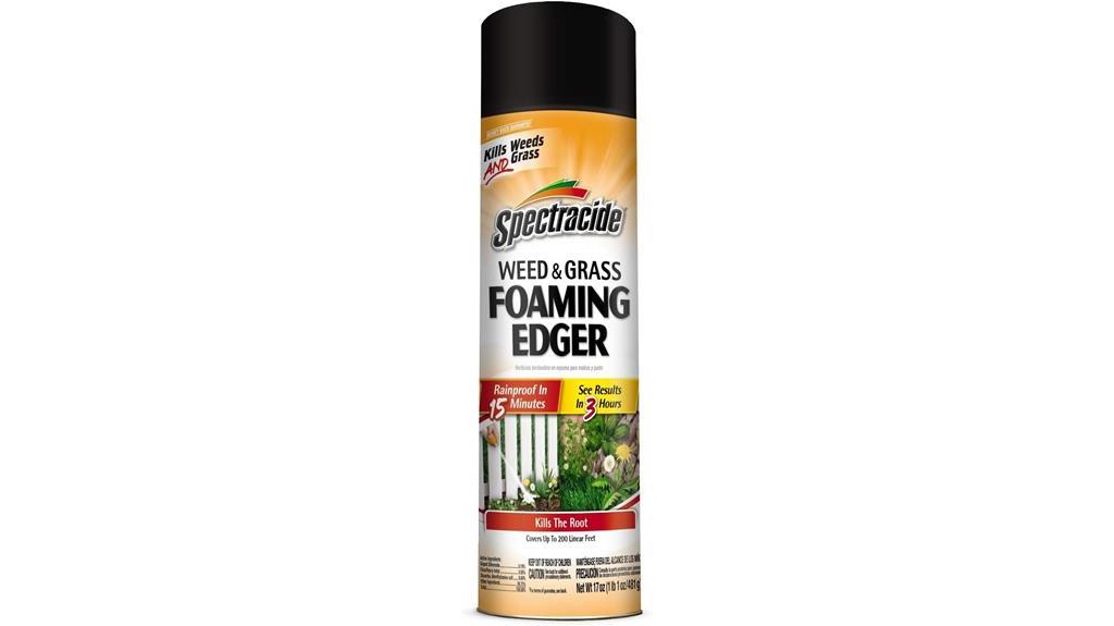 foaming edger for weeds