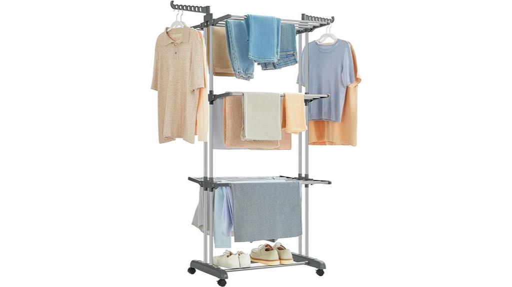 foldable 4 tier laundry rack