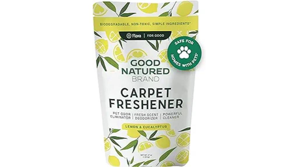 freshens carpets with ease