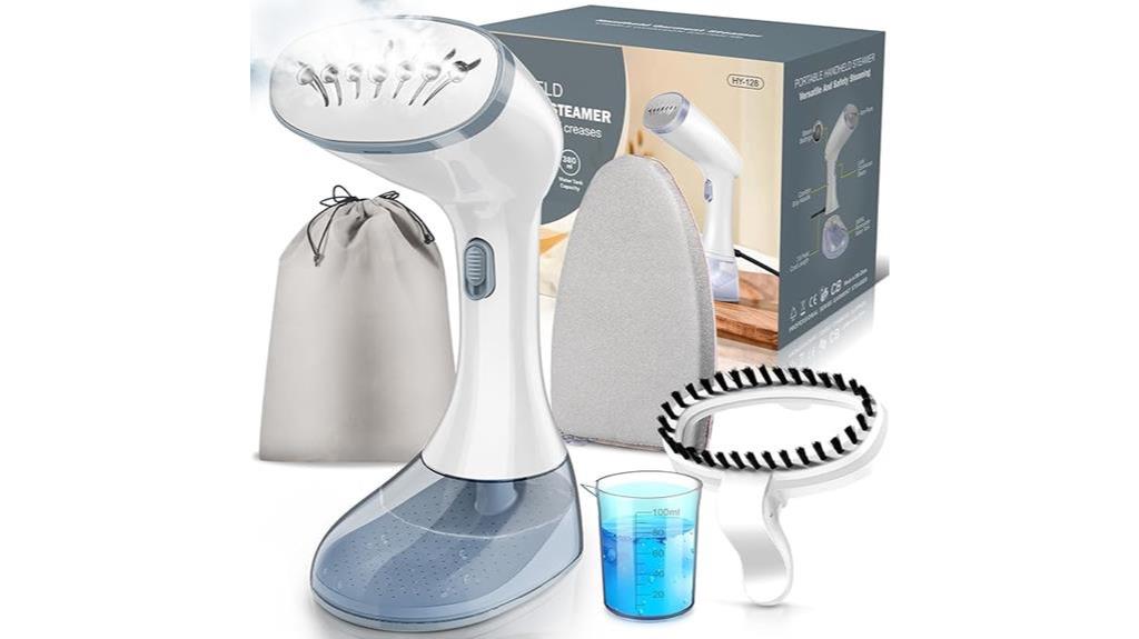 garment steamer with accessories