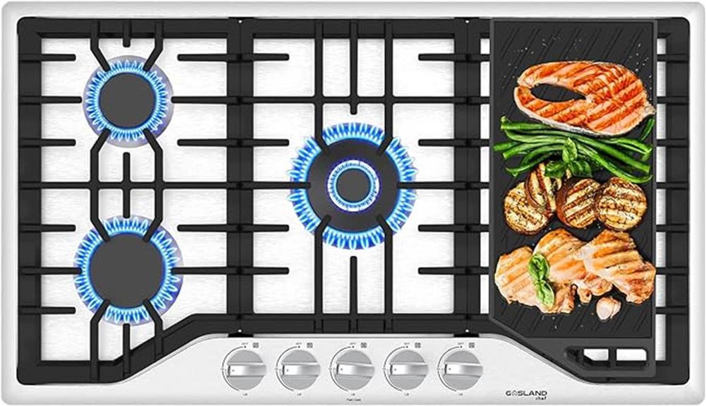 gas cooktop with griddle