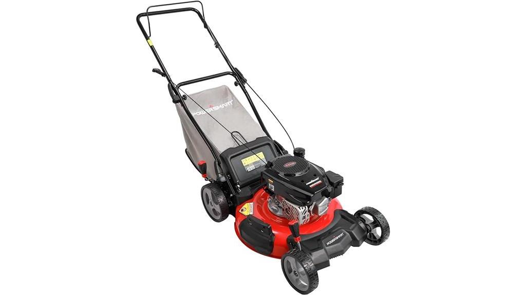 gas lawn mower with bag