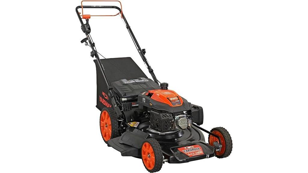 gas powered self propelled lawn mower