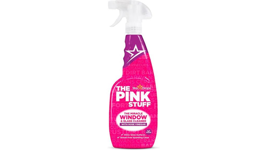 glass cleaner pink solution