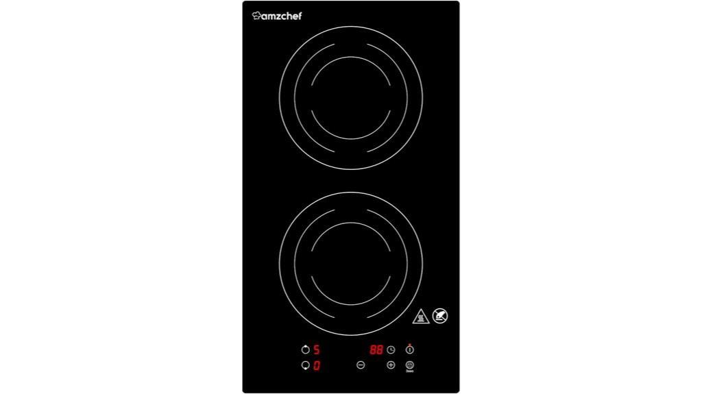 induction cooktop with 2 burners
