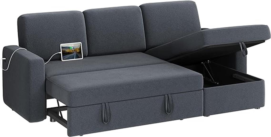 l shaped sofa with usb