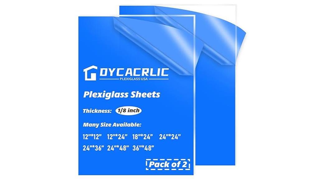 large clear plexiglass sheet