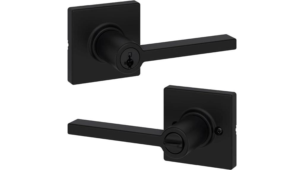matte black door handle