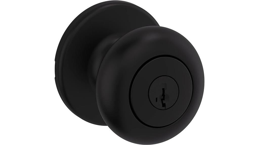 matte black entry knob