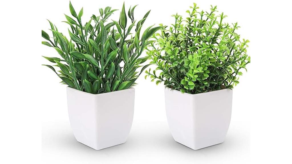 mini artificial potted plants