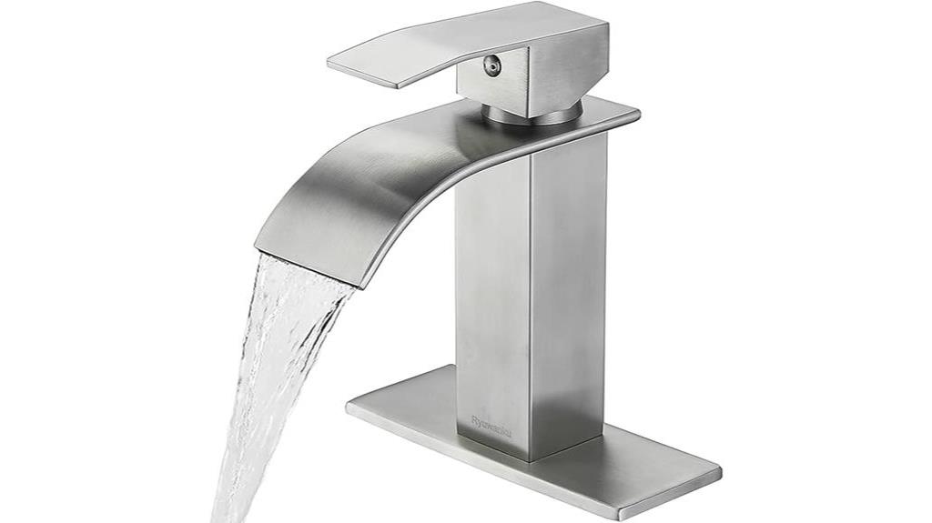 modern brushed nickel faucet