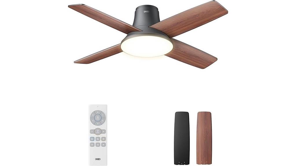 modern low profile ceiling fan
