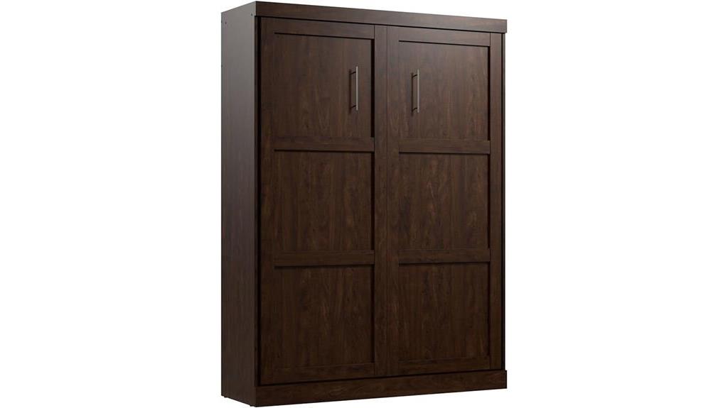 murphy bed in chocolate