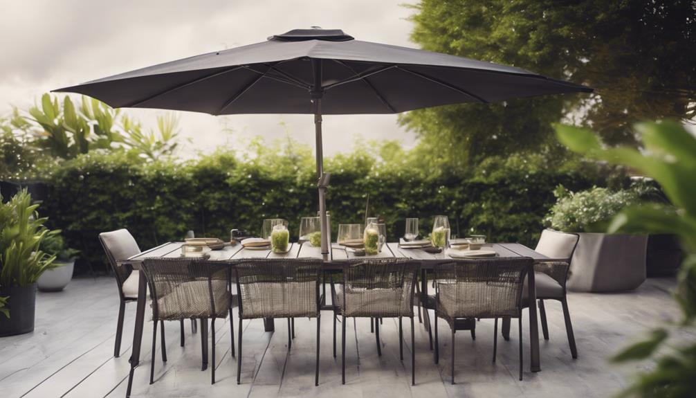 outdoor dining set selection