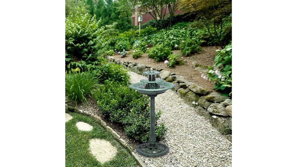 outdoor water fountain feature