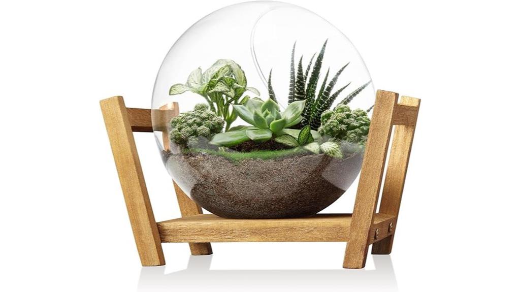 plant terrarium with stand