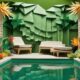 poolside tropical oasis plants